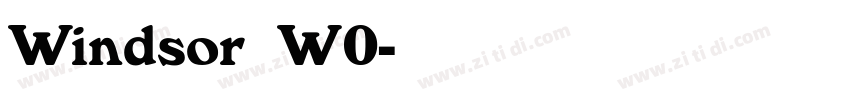 Windsor W0字体转换